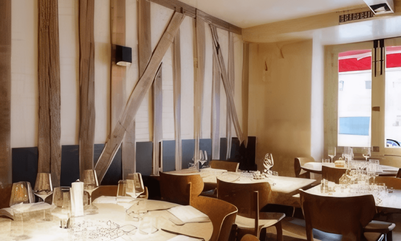 Ambiance intérieure du restaurant Le Villaret rue Ternaux
